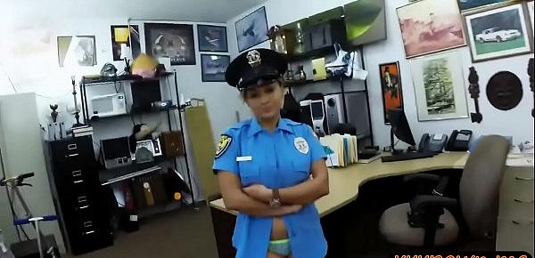  Busty police officer boned by pawn dude